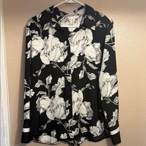 H&M Monochrome Floral Shirt